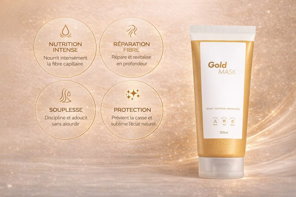 GOLD MASK – Masque Capillaire Luxe Éclat & Réparation