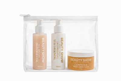 Travel Kit Gel douche 100ml + Lait Hydratant 100ml + Gommage 50g