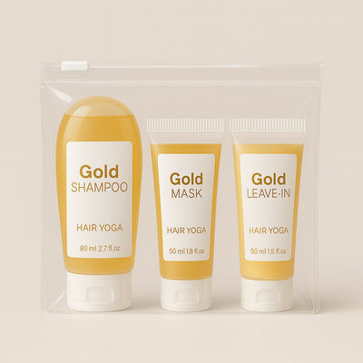 Travel Kit GOLD Shampooing 80ml + Masque 50ml + Leave-In 50 ml